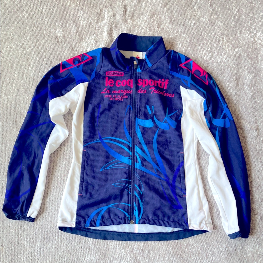 Vintage Le Coq Sportif Windbreaker Jacket‎ Mens Medium 90s Retro Colorful